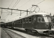 808519 Afbeelding van het electrische treinstel nr. 641 (mat. 1946) van de N.S. te Utrecht C.S. na een proefrit.